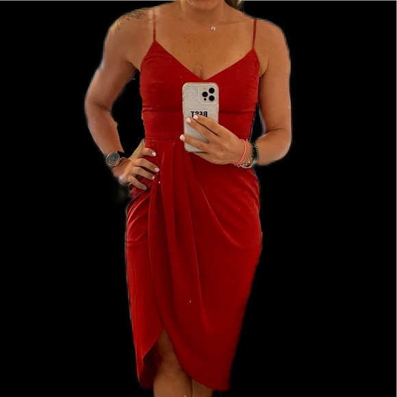 Reinette Rust Red Midi Dress size Medium - Picture 2 of 2